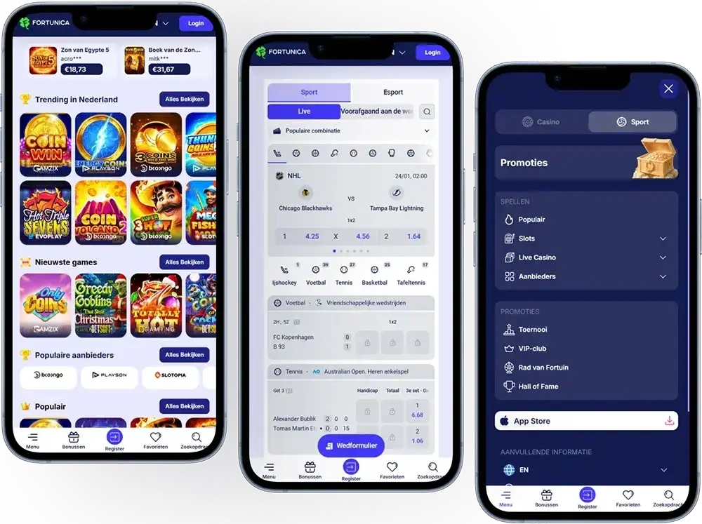 Fortunica Casino App Screenshot